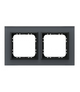 SONATA R-2RGC/85/33 Ramka podwójna Grafitowe szkło szronione Ospel