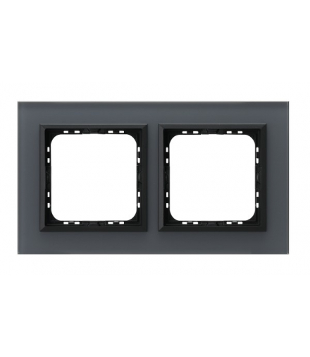 SONATA R-2RGC/85/33 Ramka podwójna Grafitowe szkło szronione Ospel