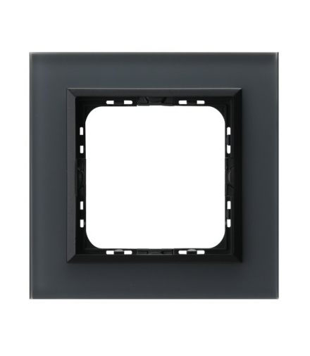 SONATA R-1RGC/85/33 Ramka pojedyncza Grafitowe szkło szronione Ospel