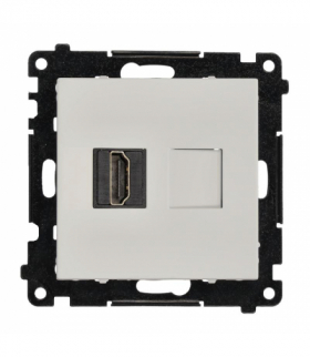 Gniazdo HDMI pojedyncze, moduł, jasnoszary mat, HDMI 2.1 Simon 55 TGHDMI121.01/114