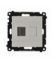Gniazdo HDMI pojedyncze, moduł, aluminium mat, HDMI 2.1 Simon 55 TGHDMI121.01/143