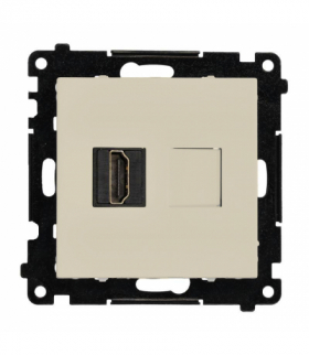 Gniazdo HDMI pojedyncze, moduł, szampański mat, HDMI 2.1 Simon 55 TGHDMI121.01/144