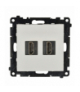 Gniazdo HDMI podwójne, moduł, jasnoszary mat, HDMI 2.1 Simon 55 TGHDMI221.01/114