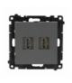Gniazdo HDMI podwójne, moduł, grafitowy mat, HDMI 2.1 Simon 55 TGHDMI221.01/116