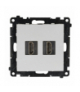 Gniazdo HDMI podwójne, moduł, aluminium mat, HDMI 2.1 Simon 55 TGHDMI221.01/143