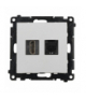 Gniazdo HDMI 2.1 + komputerowe RJ45 kat.6., moduł, jasnoszary mat, HDMI 2.1 Simon 55 TGH21RJ45.01/114