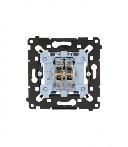 Łącznik krzyżowy, (mechanizm), 16AX, czarny Simon 55 SW7AMR