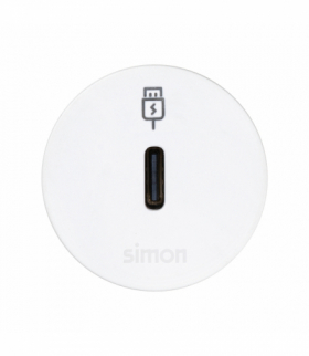 Simon 400 Flash 30, meblowy port USB-C DATA ze stacją dokującą 1x HDMI + LAN + 3x USB-A w zestawie, IP20, biały, Wym. montażowe: Ø17mm Simon 400, Flash 30 43204303-030