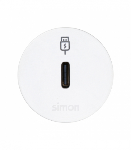 Simon 400 Flash 30, meblowy port USB-C DATA ze stacją dokującą 1x HDMI + LAN + 3x USB-A w zestawie, IP20, biały, Wym. montażowe: Ø17mm Simon 400, Flash 30 43204303-030