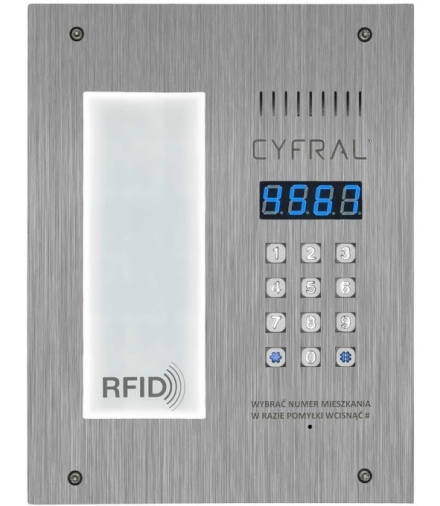 PANEL CYFROWY CYFRAL PC-3000R LM, ze integrowaną listą lokatorską i czytnikiem RFiD