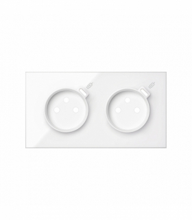 Panel 2-krotny: 2 gniazda z 2 zintegrowanymi ładowarkami USB C, biały, Prąd ład.: 2,1A Simon 100 10020251-130