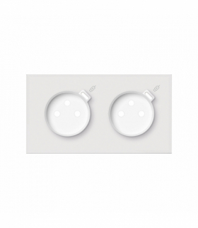 Panel 2-krotny: 2 gniazda z 2 zintegrowanymi ładowarkami USB C, biały, Prąd ład.: 2,1A Simon 100 10020251-230