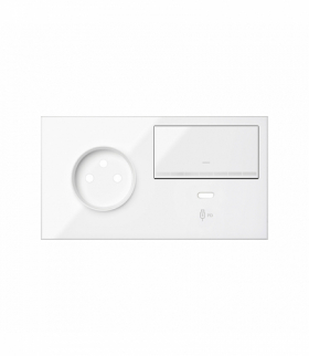 Panel 2-krotny: 1 gniazdo + 1 ściemniacz + 1 ładowarka USB C (prawa strona), USB: C, biały Simon 100 10020261-130