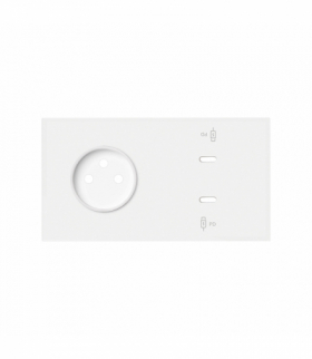 Panel 2-krotny: 1 gniazdo + 2x1 ładowarka USB C, biały Simon 100 10020263-230
