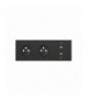 Panel 3-krotny: 2 gniazda + 2x1 ładowarka USB C, czarny Simon 100 10020337-238