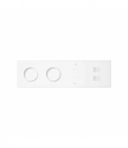 Panel 4-krotny: 2 gniazda + 2x1 ładowarka USB C + 2xRJ45, biały Simon 100 10020412-230