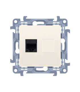 Gniazdo telefoniczne pojedyncze RJ12, kremowy Simon 10 CT12.01/41