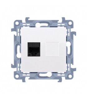 Gniazdo telefoniczne pojedyncze RJ12, biały Simon 10 CT12.01/11