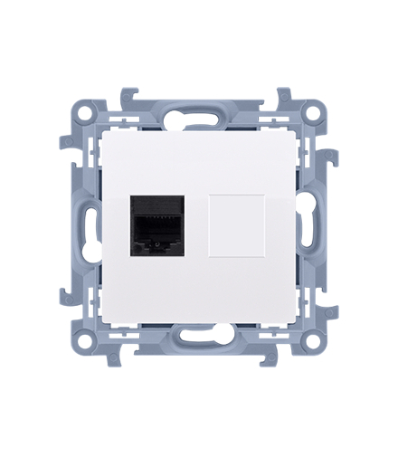 Gniazdo telefoniczne pojedyncze RJ12, biały Simon 10 CT12.01/11