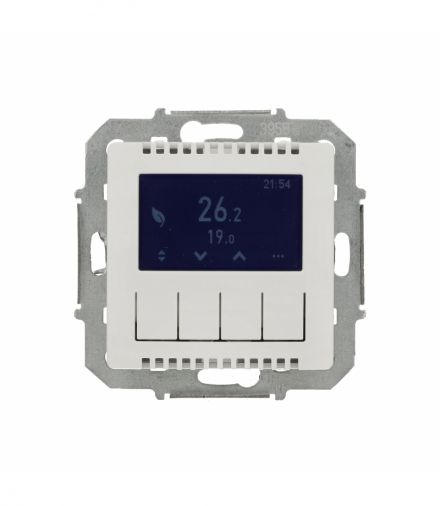 Regulator temperatury z wyświetlaczem (czujnik wewnętrzny lub sonda), biały Simon 82 8200811-030
