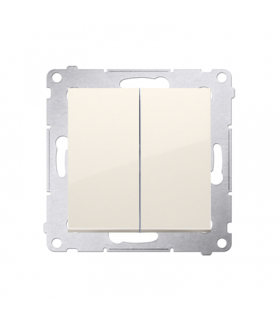 Przycisk poczwórny, (moduł), 10AX, 10A, szybkozłącza, kremowy Simon 54 DP4.01/41