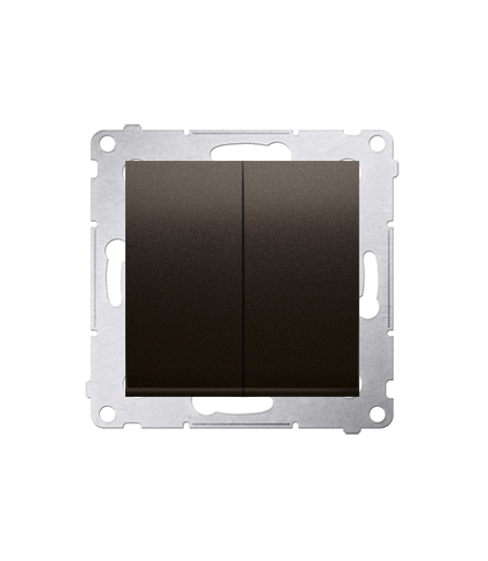 Przycisk poczwórny, (moduł), 10AX, 10A, szybkozłącza, brąz mat, metalizowany Simon 54 DP4.01/46
