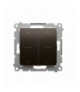 Przycisk roletowy podwójny (1-0-2), 10A, brąz mat, metalizowany Simon 54 DZP2.01/46