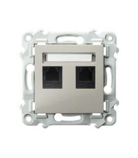 SZAFIR GPT-2ZN/m/83 Gniazdo telefoniczne podwójne niezależne Kaszmirowy beż Ospel