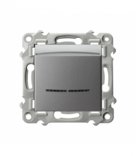 SZAFIR ŁP-15ZS/m/70 Łącznik hotelowy z podświetleniem pomarańczowym Szary mat Ospel