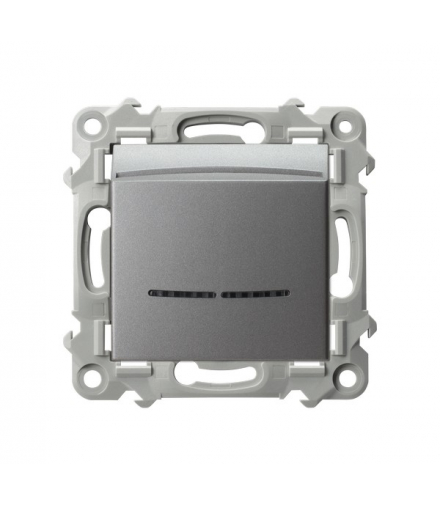 SZAFIR ŁP-15ZS/m/70 Łącznik hotelowy z podświetleniem pomarańczowym Szary mat Ospel