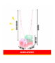 Huśtawka dziecięca 3w1, kolorowa na linach, do domu i ogrodu, do 30 kg, pastelowa Kruzzel 18839