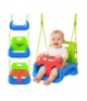 Huśtawka dziecięca 3w1, kolorowa na linach, do domu i ogrodu, do 30 kg, zielono-niebieska Kruzzel 18841