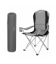 Krzesło wędkarskie składane 120kg podłokietniki + pokrowiec, czarno-szare Trizand 18838
