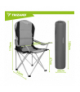 Krzesło wędkarskie składane 120kg podłokietniki + pokrowiec, czarno-szare Trizand 18838