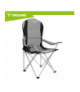 Krzesło wędkarskie składane 120kg podłokietniki + pokrowiec, czarno-szare Trizand 18838
