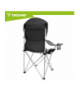 Krzesło wędkarskie składane 120kg podłokietniki + pokrowiec, czarno-szare Trizand 18838