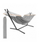 Hamak stojący ze stelażem, ogrodowy dwuosobowy, 200x150cm, mocny, żelazny stojak 250kg, Gardlov 27293 18820
