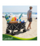Wózek transportowy składany ogrodowy, plażowy 200kg 150L duże koła na piasek, 87x46x70cm Gardlov 18815