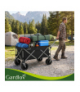 Wózek transportowy składany ogrodowy, plażowy 200kg 150L duże koła na piasek, 87x46x70cm Gardlov 18815