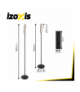 Nowoczesna lampa podłogowa LED 180cm, z pilotem, timerem i ściemnianiem, czarna, stojąca w stylu industrialnym, regulowana, 3 barwy światła, 6 poziomów jasności, Izoxis 26885 18823