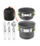 Zestaw garnków turystycznych, menażka składana 1.2L z grubego aluminium na camping trekking Trizand 18842