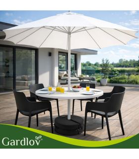 Obciążnik pod parasol ogrodowy czarny tkanina Oxford na piasek 40kg, 48cm Gardlov 18846