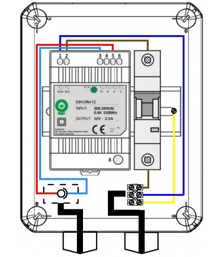 MODUŁ MONTAŻOWY EURA MM-01EU z zasilaczem DC 12 V, uniwersalny