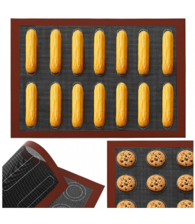 Mata do pieczenia dwustronna, silikonowa, perforowana, wielorazowa, do piekarnika, 30x40cm Ruhhy 27189 18861