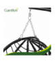 Huśtawka ogrodowa, fotel wiszący, kokon z poduszką, bocianie gniazdo ze stelażem, do 150kg, 185cm, + wodoodporne poduszki Gardlov 18873
