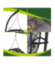 Huśtawka ogrodowa, fotel wiszący, kokon z poduszką, bocianie gniazdo ze stelażem, do 150kg, 185cm, + wodoodporne poduszki Gardlov 18873