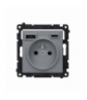 Gniazdo z ładowarką USB, C+A, (moduł), 2,1A, 16A, grafitowy mat Simon 55 TGZ1ZUSB2CA.01/116