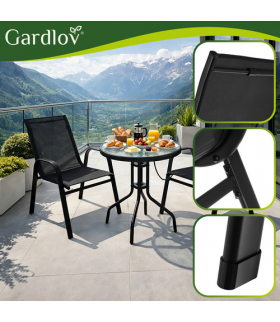 Zestaw mebli balkonowych, 2 krzesła, meble na taras, do ogrodu, Gardlov 18871