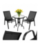 Zestaw mebli balkonowych, stolik + 2 krzesła, meble na taras, do ogrodu, Gardlov 18870