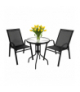 Zestaw mebli balkonowych, stolik + 2 krzesła, meble na taras, do ogrodu, Gardlov 18870